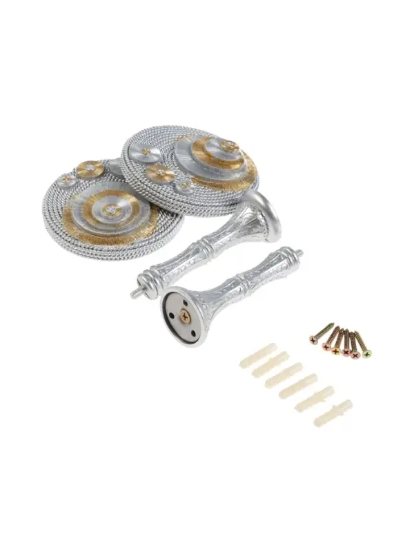 Крючок для штор CAPPIO KS038, d=11 см, цвет серебро золото, 2 шт