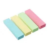 Блок - закладка с липким краем, 12&times;50 мм, бумажные, 4 цвета по 80 листов, пастель