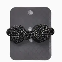 Зажим для кардигана "Ажур", бант, цвет чёрный в сером