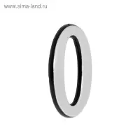 Цифра дверная 0 ТУНДРА, пластиковая, цвет хром, 1 шт.