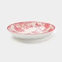 Тарелка Botanica, d=18.5 см, фарфор, белая, красная