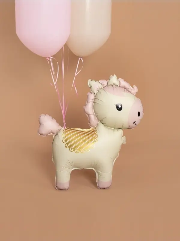 Воздушный шар фольгированный 3D 25" &laquo;Лошадка&raquo;, кремовый