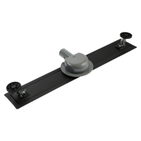 Трап ZEIN engr, c флaнцeм свободного вращ 360&deg;, 7*60 см, d=40/50 мм, нерж сталь, черный