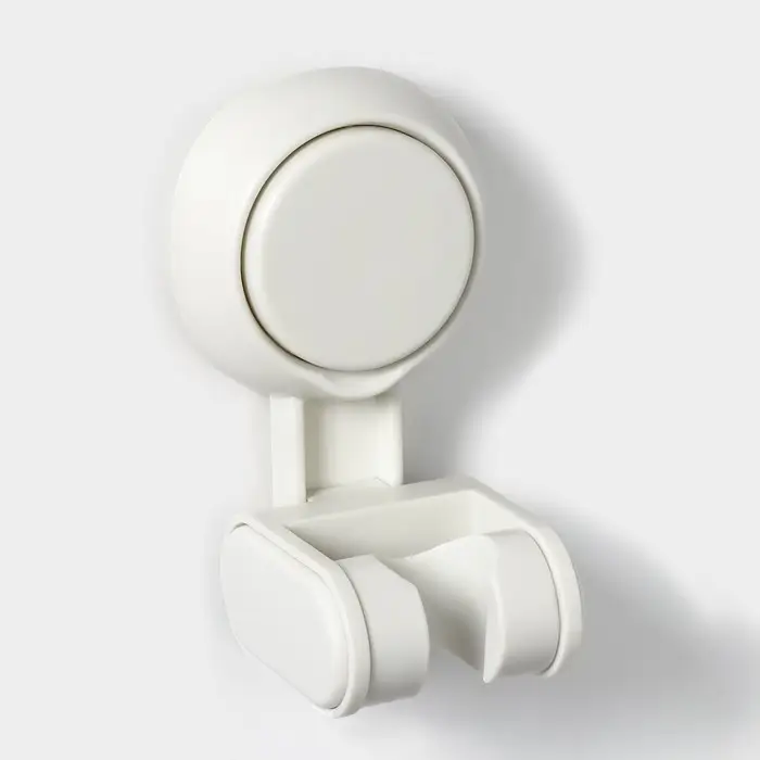 Держатель для душевой лейки на присоске, 6,8&times;5,5&times;12 см, цвет белый