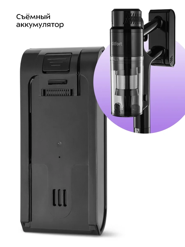 Вертикальный пылесос беспроводной КТ-5289 - 400 Вт