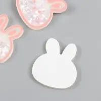 Шейкер для творчества акрил "Зайчик" с глиттером 0,4х4,2х4,7 см