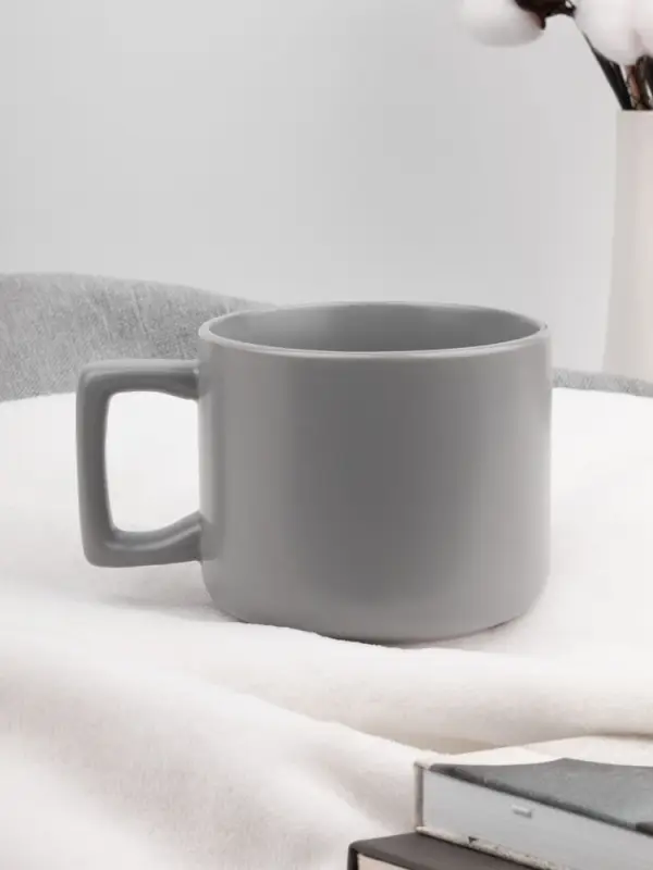 Чашка Jumbo в коробке матовая, светло-серая