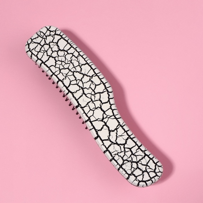 Расчёска массажная, 14,5 &times; 3 см, цвет белый