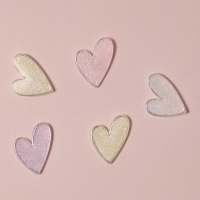 Фигурки для дизайна ногтей &laquo;Сахарные сердечки&raquo;, объёмные, разноцветные
