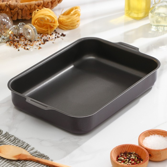 Противень Доляна Promo, 23&times;30 см, антипригарное покрытие, цвет бордовый