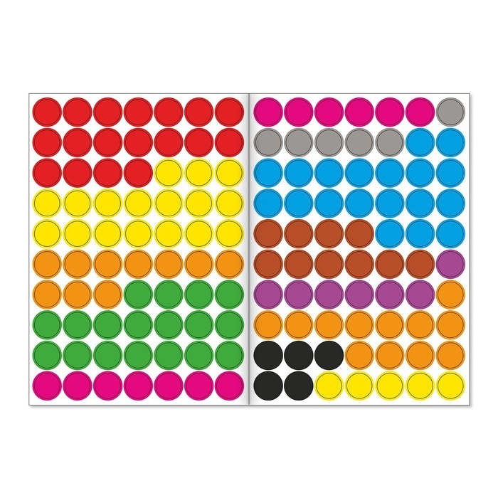 Наклейки &laquo;Весёлые кружочки. Летние истории&raquo;, 16 страниц, формат А4