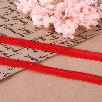 Кружево капроновое, 12 мм &times; 10 &plusmn; 1 м, цвет красный