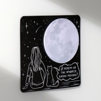 Магнит с блоком для записей "И почему ей так нравятся капли молока?" 13,8х13,1 см