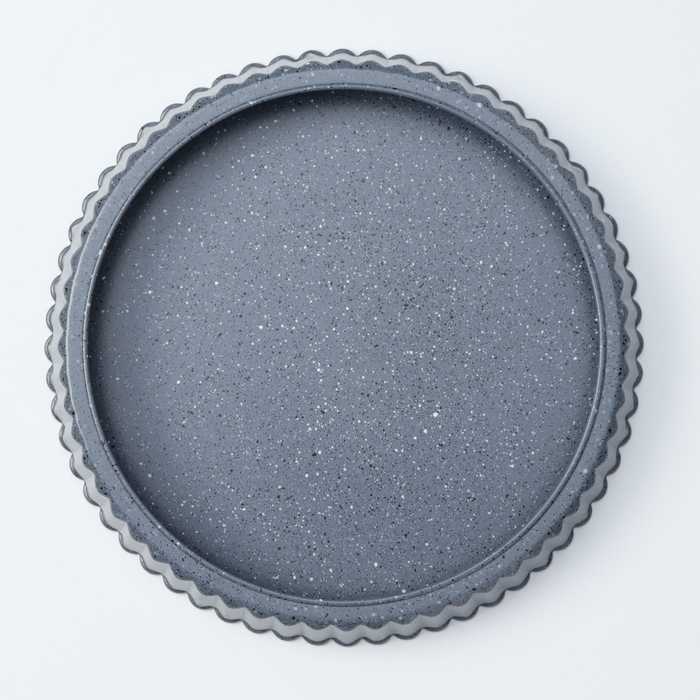 Форма для выпечки Доляна &laquo;Элин Мрамор&raquo;, d=24 см, съёмное дно, антипригарное покрытие, цвет серый