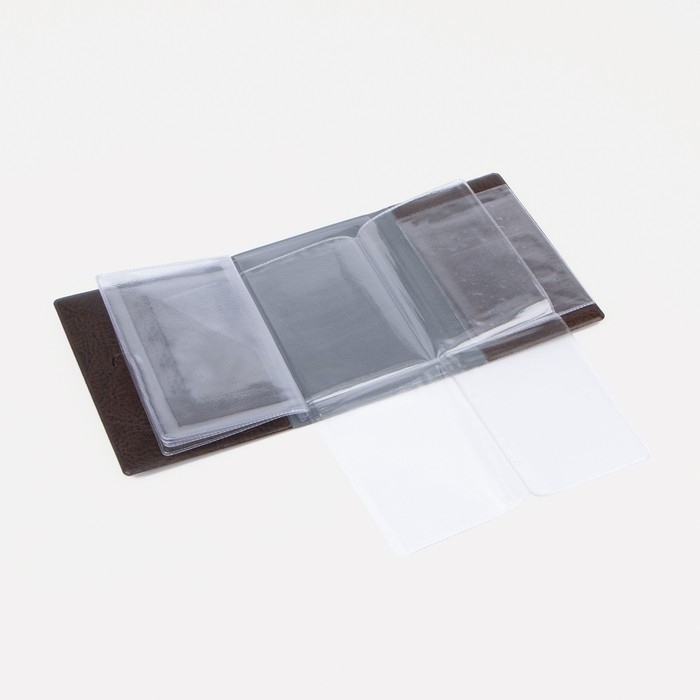 Обложка для паспорта и автодокументов, цвет коричневый