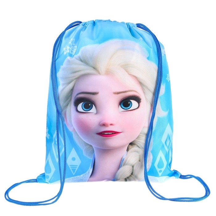 Мешок для обуви 420 х 350 мм, Холодное сердце &laquo;Эльза&raquo; (мягкий полиэстер, плотность 210D)