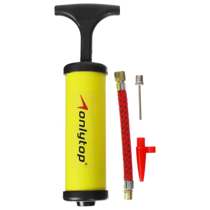 Насос для мячей ONLYTOP, 17 см, 2 насадки, шнур, цвета МИКС Насос для мячей ONLYTOP, 17 см, 2 насадки, шнур, цвета МИКС