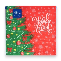 Новый год. Салфетки бумажные Pero Prestige &laquo;Ёлочка&raquo;, 3 слоя, 33х33, 20 шт.