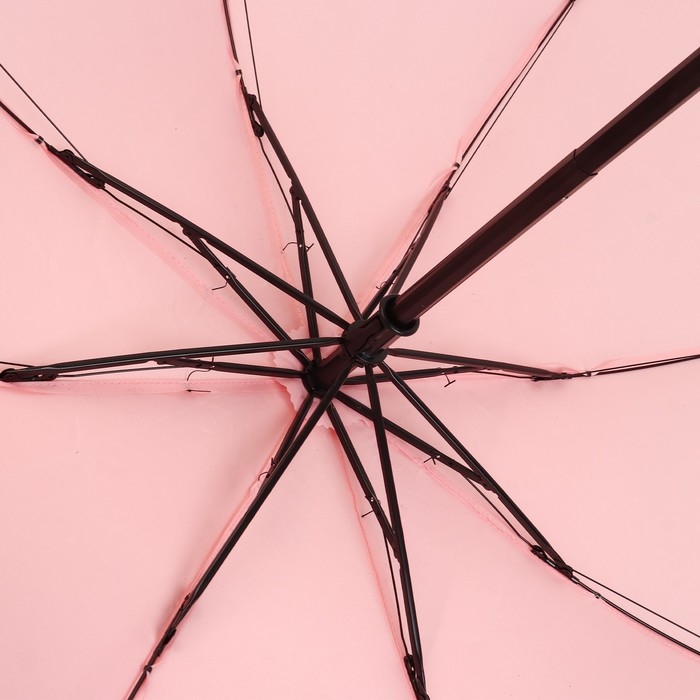 Зонт женский механический, 8 спиц, d=95, розовый минимализм