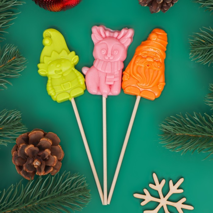 Карамель леденцовая новогодняя фигурная Sweet Ness "Помощники Санты", 24 г