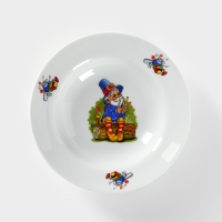 Тарелка глубокая фарфоровая &laquo;Лесовичок&raquo;, 250 мл, d=20 см, рисунок МИКС