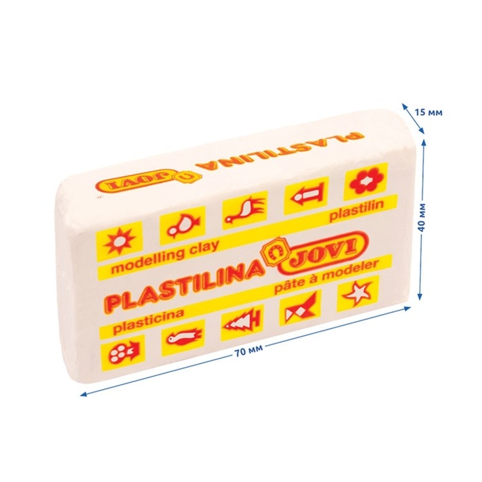 Пластилин 50 г JOVI &laquo;Классика&raquo;, 15 цветов, ДЛЯ МАЛЫШЕЙ, МИКС (цена за 1 брусок)