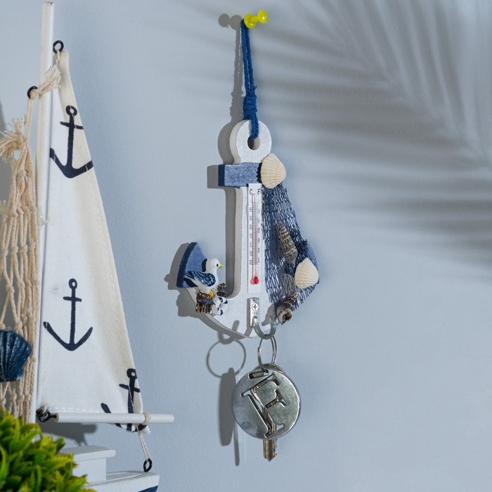 Термометр &laquo;Якорь с чайкой&raquo;, 12 х 9,5 х 2,5 см