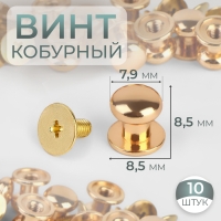 Кобурный винт d = 7,9/8,5 &times; 8,5 мм, 10 шт, цвет золотой