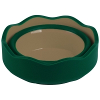 Стакан для рисования Faber-Castell CLIC&GO 350мл, складной (резиновый), т-зелёный 181520