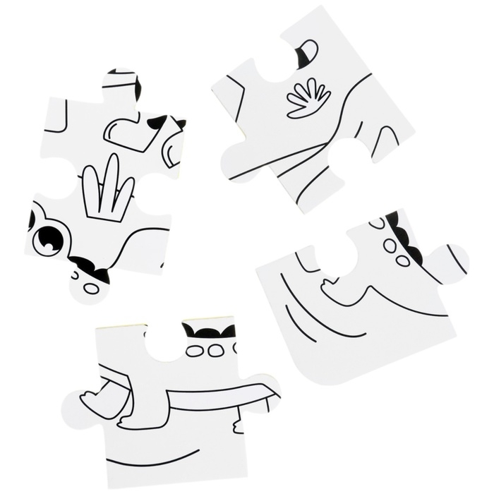 Мягкий пазл для малышей раскраска &laquo;Африка&raquo;, размер 50х33 см, 28 деталей, Крошка Я