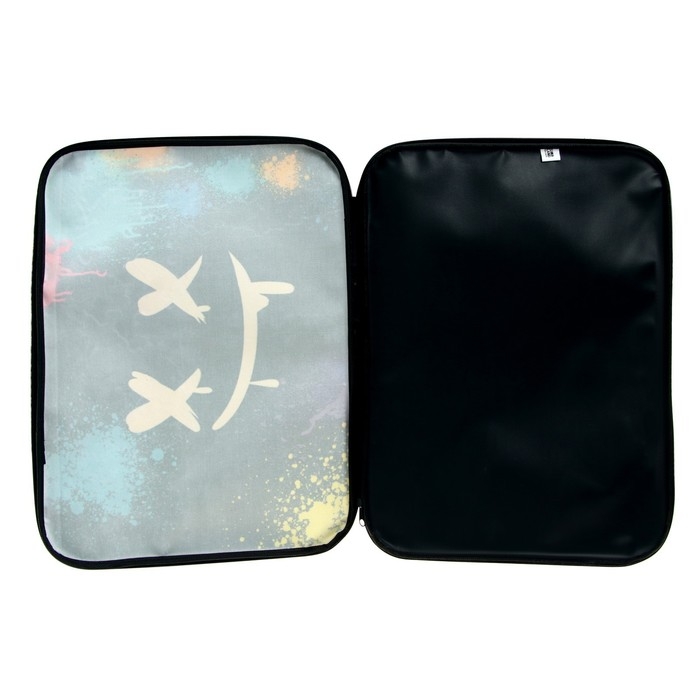 Папка для чертежей и рисунков А3, 470 х 350 х 20 мм, с ручками, текстильная, Calligrata Папка для чертежей и рисунков А3, 470 х 350 х 20 мм, с ручками, текстильная, Calligrata "Смайл"