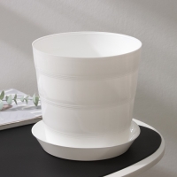 Горшок с поддоном &laquo;Классик&raquo;, 4,4 л, цвет белый