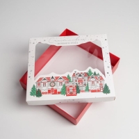 Коробка подарочная новогодняя складная &laquo;Crystal&raquo;, 23.5 х 20.5 х 5.5 см, Новый год