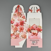 Коробка сборная &laquo;Цветочное послание&raquo; 14 х 16 х 14 см