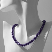 Бусы &laquo;Классика&raquo; настроение, шар №8, цвет ярко-фиолетовый, L=40 см