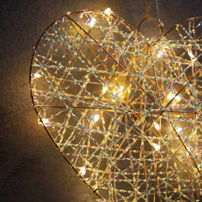 Светодиодная фигура &laquo;Сердце&raquo; 29х25х6 см, 20 LED, батарейки AAx2 (не в комплекте), свечение теплое белое