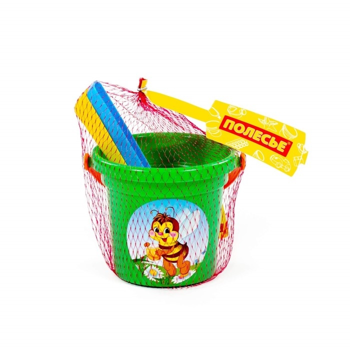 Песочный набор №29: ведро малое 0,53 л, совок, грабельки, цвета МИКС