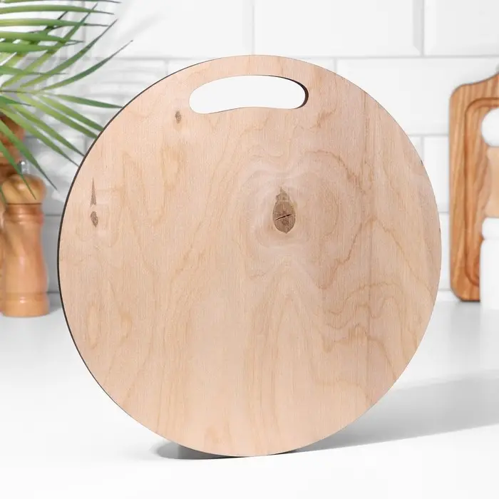 Доска разделочная сувенирная &laquo;Хохломская роспись&raquo;, 25,5 см, круглая