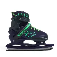 Коньки раздвижные BlackAqua, р. 39-42, для фитнеса, синие, зелёные