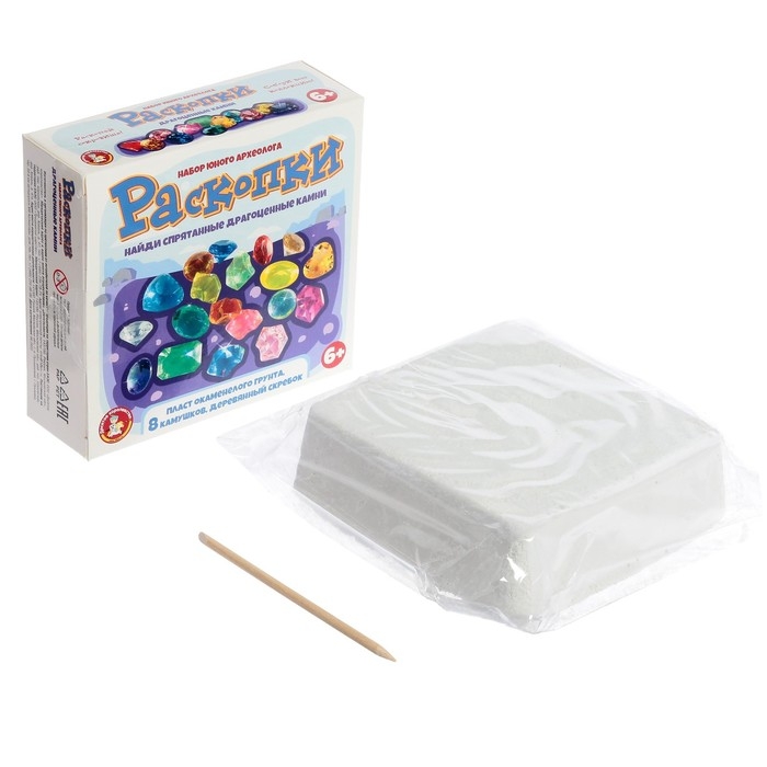 Игровой набор &laquo;Раскопки. Драгоценные камни&raquo;, 8 камушков