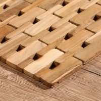 Коврик из тикового дерева, 30х20х0,7 см