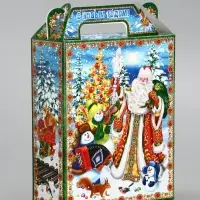 Подарочная коробка новогодняя &laquo;Экспресс&raquo; 14&times;6&times;21 см