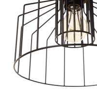 Светильник "Крит" 1х40Вт Е27 черный/коричневый 24,5х24,5х32(132)см