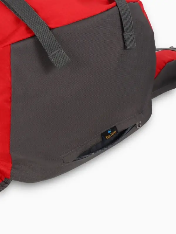 Рюкзак тур 65+5л, 30*20*53, отдел на шнурке, 5нар+2вн кармана, цвет красный