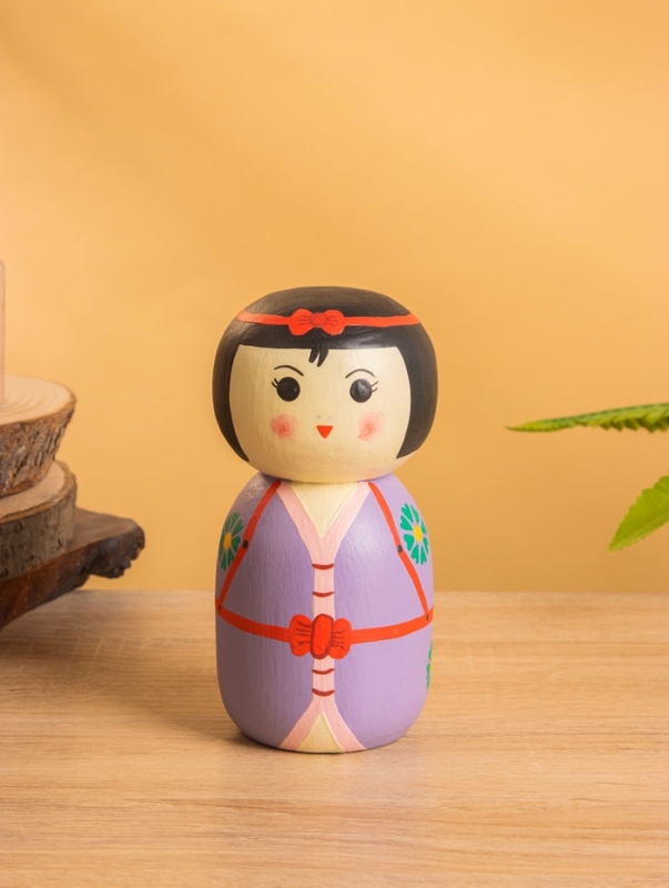 Деревянная кукла кокеши "Зои" 7х7,5х15 см