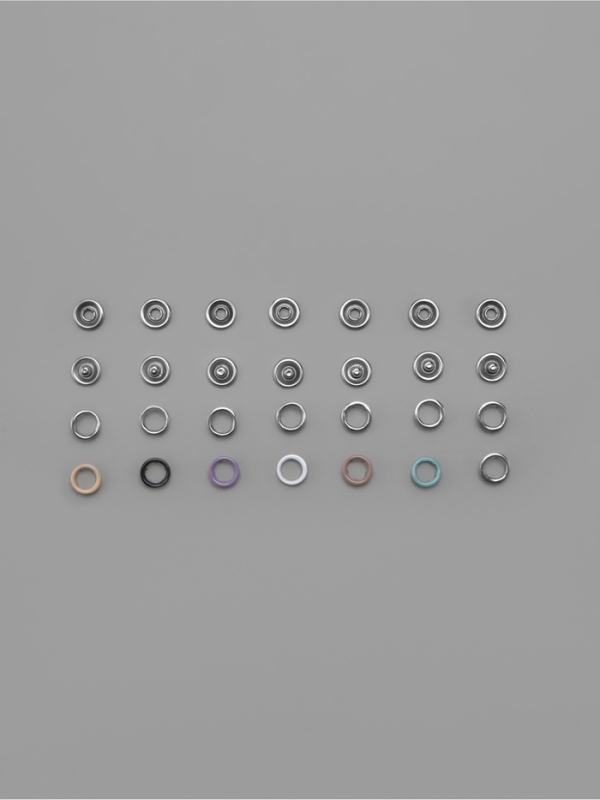 Кнопки рубашечные, открытые, d=9.5 мм, 140 шт., в пластиковом органайзере