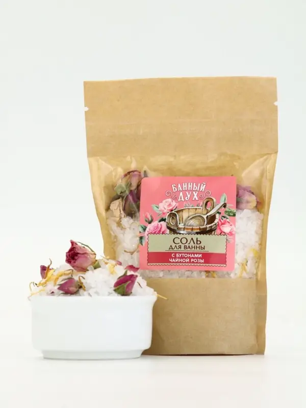 Банный Дух Соль для ванны с бутонами роз, 150 г.
