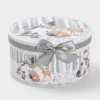 Чайная пара новогодняя &laquo;Снежные забавы&raquo;, 2 предмета: чашка 180 мл, блюдце d=15 см, керамика, подарочная упаковка, белая