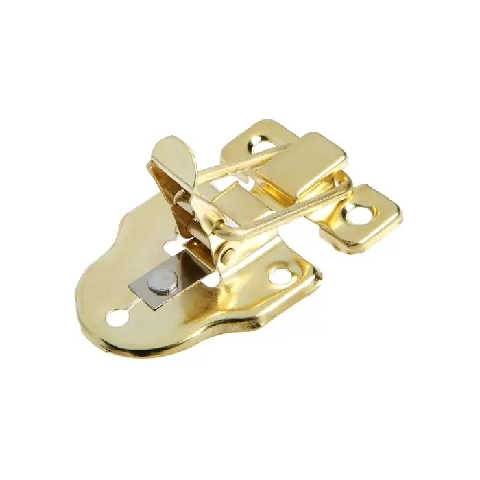 Замок-защелка на ящик, 5,5х4 см, железный, цвет золото, 10 шт