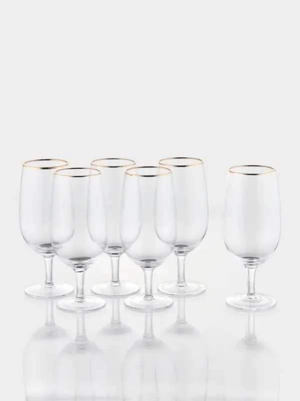 Набор бокалов для пива "Руно" на ножке, 550 мл, 6 шт, р-р 1й шт 20,1х6,3 см